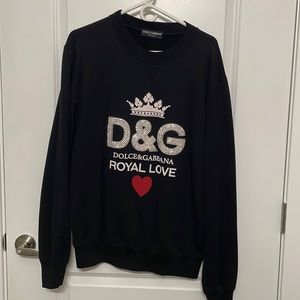 DOLCE&GABBANA Mens Sweatshirt D&G Crystals